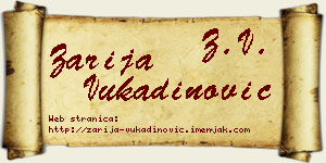 Zarija Vukadinović vizit kartica